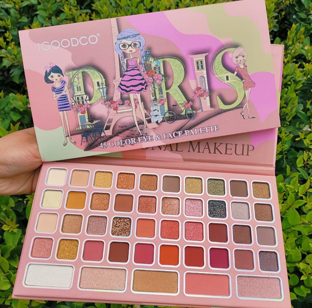 Igoodco 45 Color Shimmering Glitter and Shiny Makeup Eyeshadow Palette