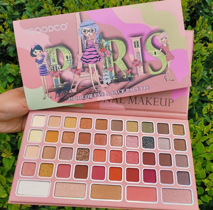 Igoodco 45 Color Shimmering Glitter and Shiny Makeup Eyeshadow Palette