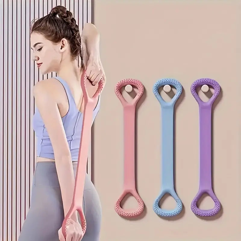 Yoga Elastic Resistance Band 8-Shaped Yoga Resistance Band Tension Rope For Back & Chest Opening Fitness Training Equipment