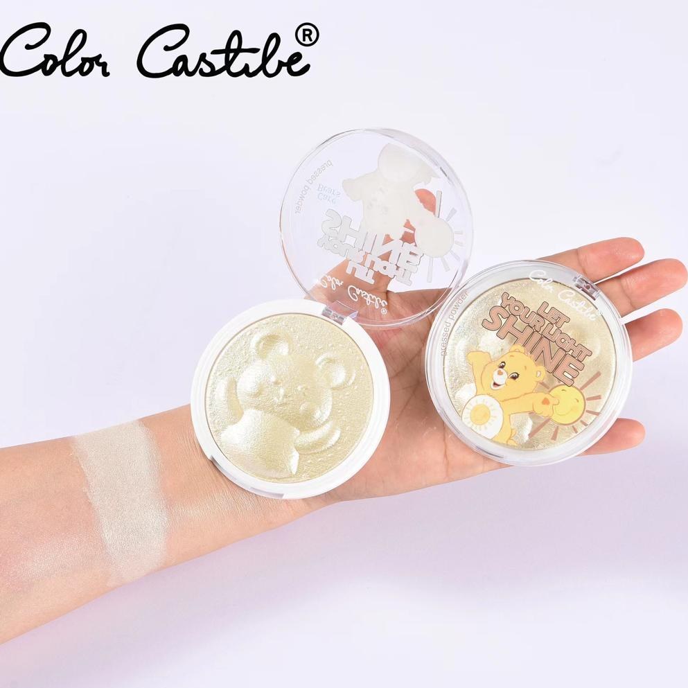 Color Castle Live Laugh Hug Original Bear Highlighter Pressed Powder Pack of 3 Set