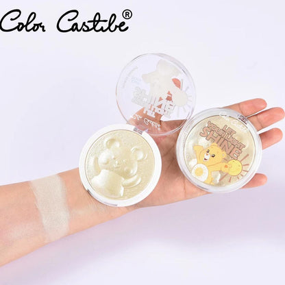 Color Castle Live Laugh Hug Original Bear Highlighter Pressed Powder Pack of 3 Set