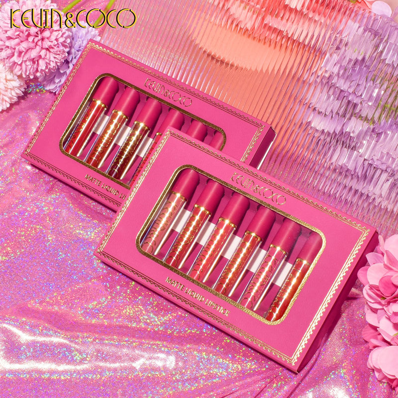 KEVIN & COCO Matte Liquid Lipstick Set of 6Pcs