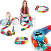 Magic Race Zero Gravity Car Track 46 Pcs Set With Led Light-Up Flexible Changeable