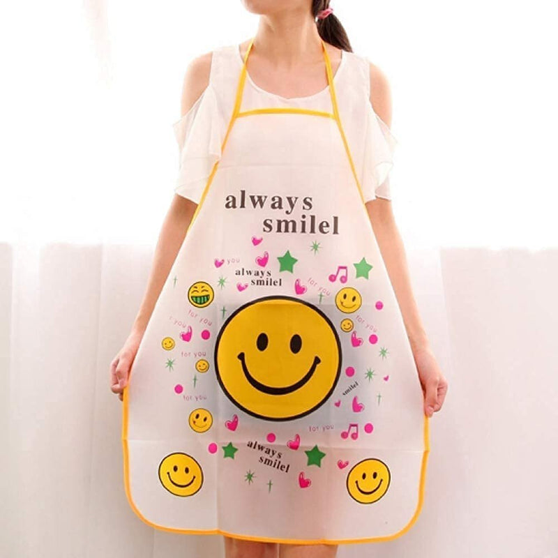 Kitchen Apron Multicolor Printed PVC Waterproof 1Pcs