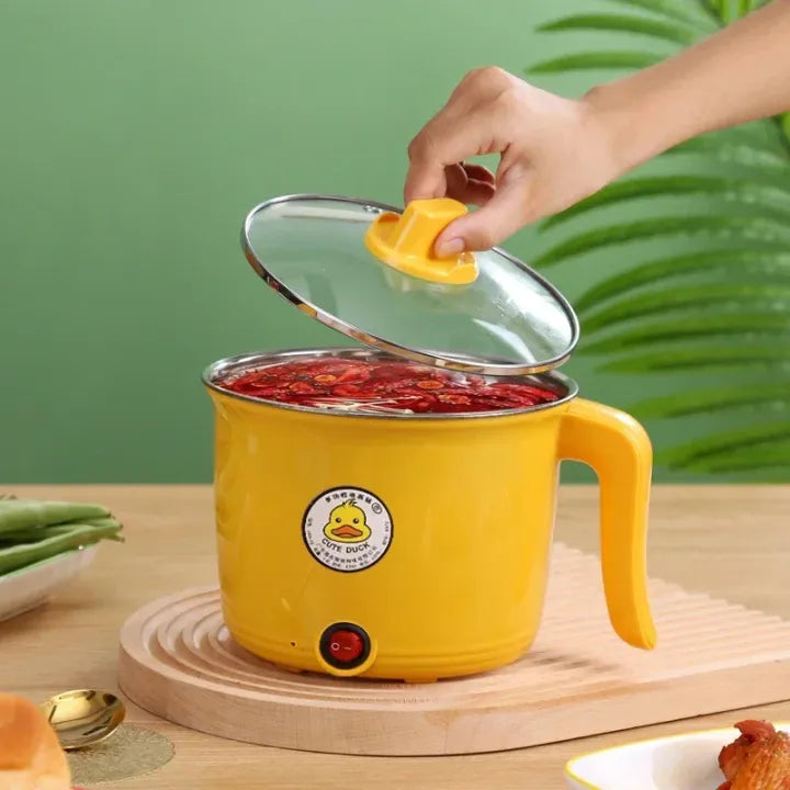 Multifunctional Electric Hot Pot Nonstick Cooker And Steamer Hot Pot With Lid 1.8L