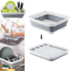 Collapsible Foldable Portable Silicon Basket Dish Washing Drainer Rack