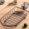 Iron Boat Shape Food Basket With Sauce Dippers For Snack French Fries For Home Restaurant