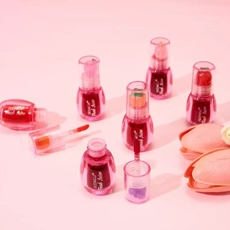 Hudamoji Fresh Juice Fruit Lip Tint Set 6pcs