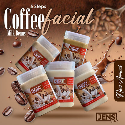Jens Choy Coffee Facial 300 Gram Each Jar 5 Steps Set