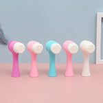 Silicone Double Sided Face Washing Facial Brush Face Massage Facial Cleanser Brush