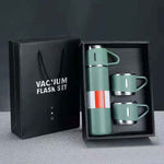 Stainless Steel Vacuum Flask Set 500ml Double Wall Thermos Set Vacuum Flask Gift Set With Double Lids Imported Quality