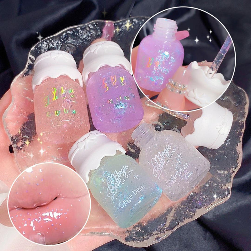 Gege Bear Cute Lip Plumper Oil Glitter Lip Gloss