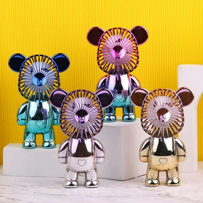 Cute Bear Shape USB Rechargeable Mini Hand Fan
