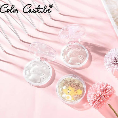 Color Castle Live Laugh Hug Original Bear Highlighter Pressed Powder Pack of 3 Set