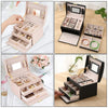 Multipurpose 3 Layer Makeup Cosmetics Jewellery Organizer With Mirror And Lock