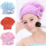 Hair Drying Hat Spa Towel Turban Cap Cute Bowknot Coral Velvet Micro-fiber