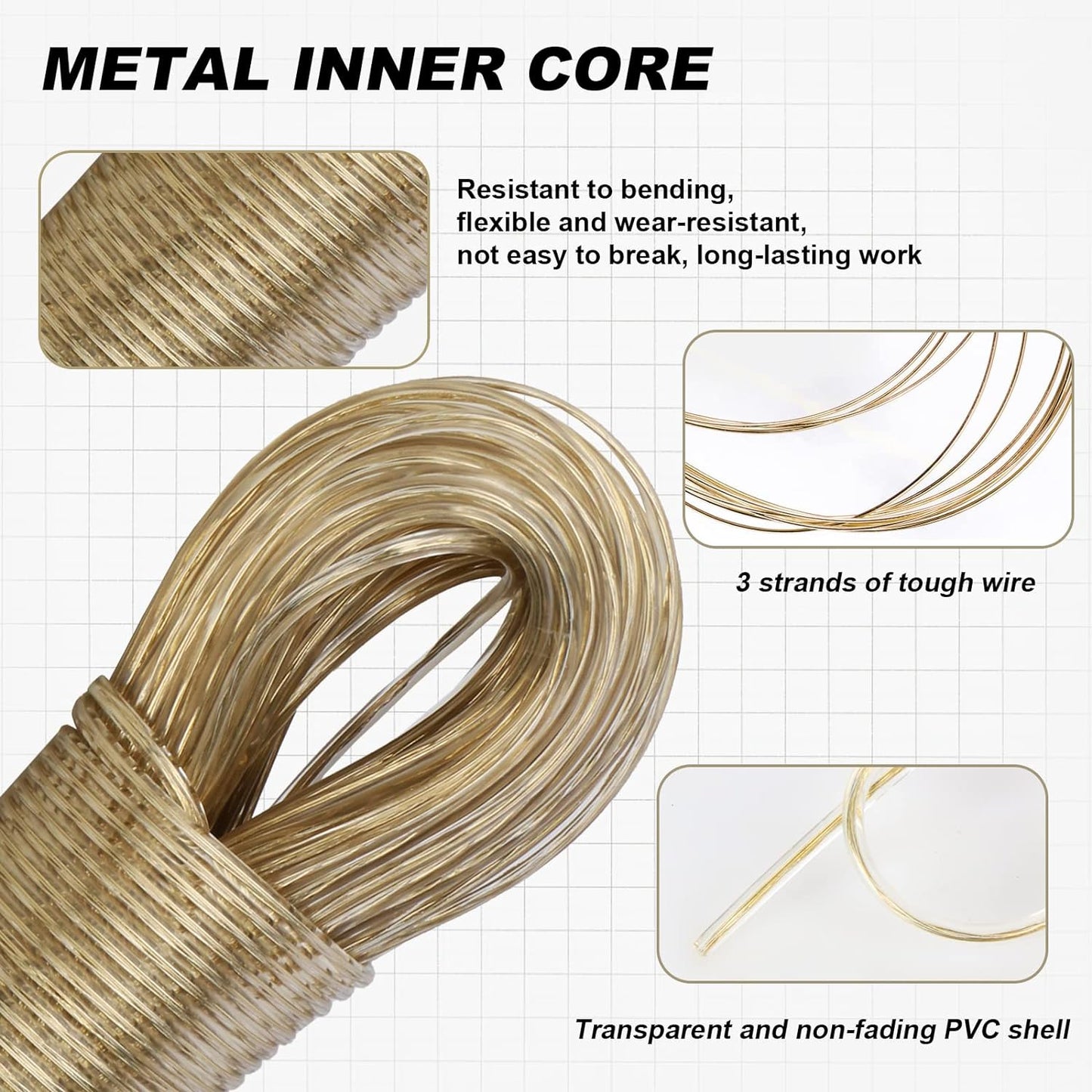 Steel Clothesline Cloth Washing Line Rope 20meters