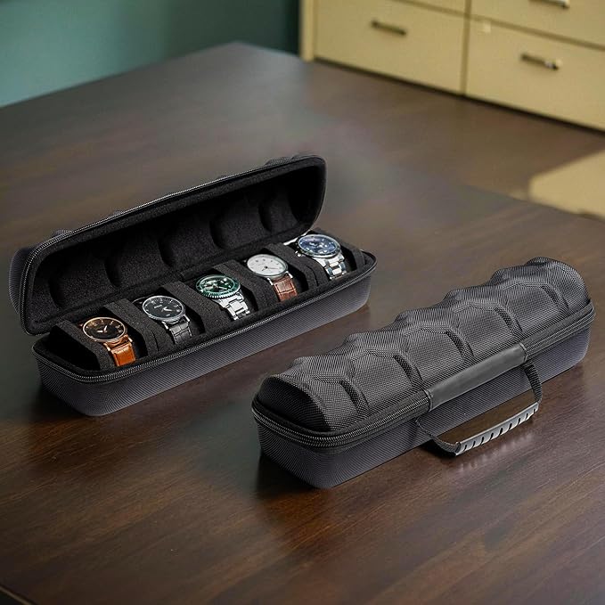 5 Slot Watch Roll Case Storage And Organizer