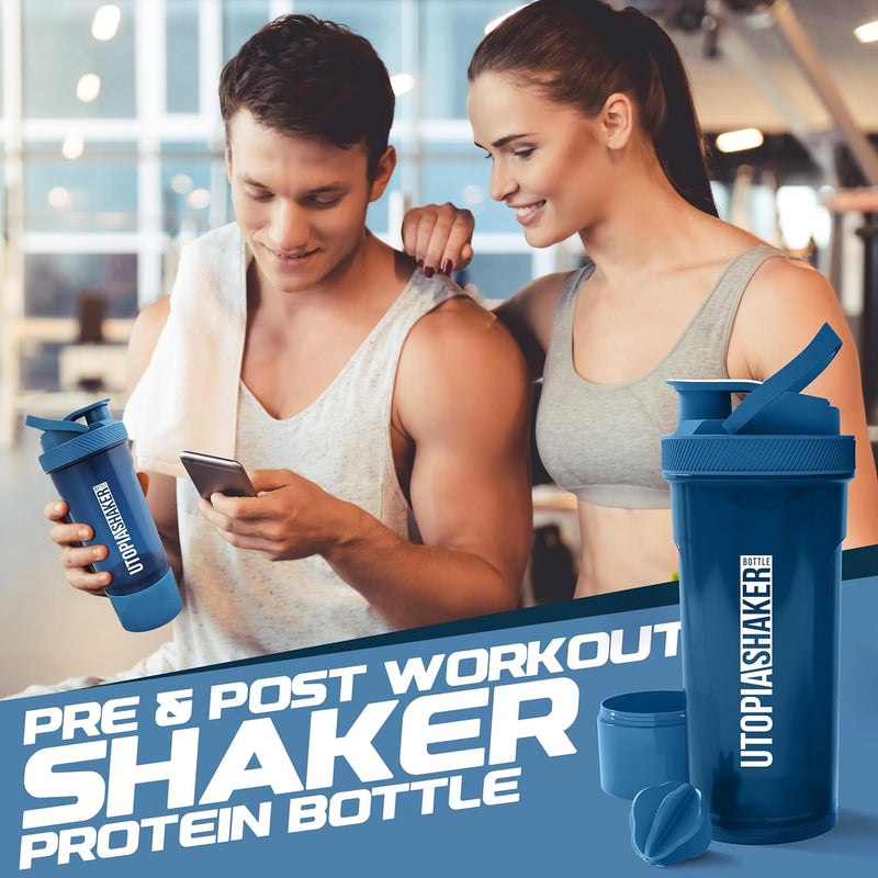 Utopia Home Fitness Sports Classic Protein Shaker Bottle 900ml