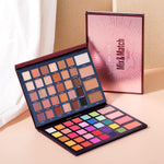 Beauty Glazed Mix & Match 68 Colors Professional Glitter Matte Shimmer Eyeshadow Palette With Highlight Bronze Blush