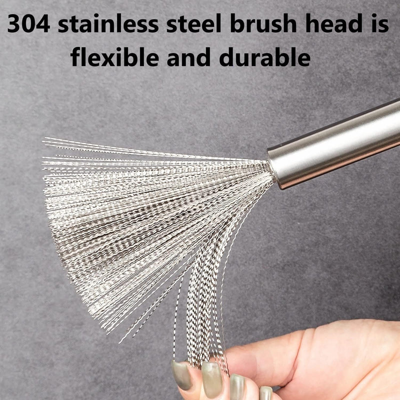 Stainless Steel Non Injurious And Non Stick Pan Long Handle Pot Cleaning Brush