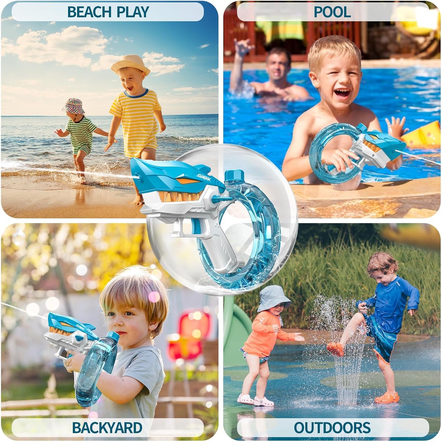 Rechargeable Electric Shark Spray Long Range Water Gun For Kid
