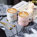 Mr And Mrs Marble Coffee Mug Set Wedding Gifts For Couples