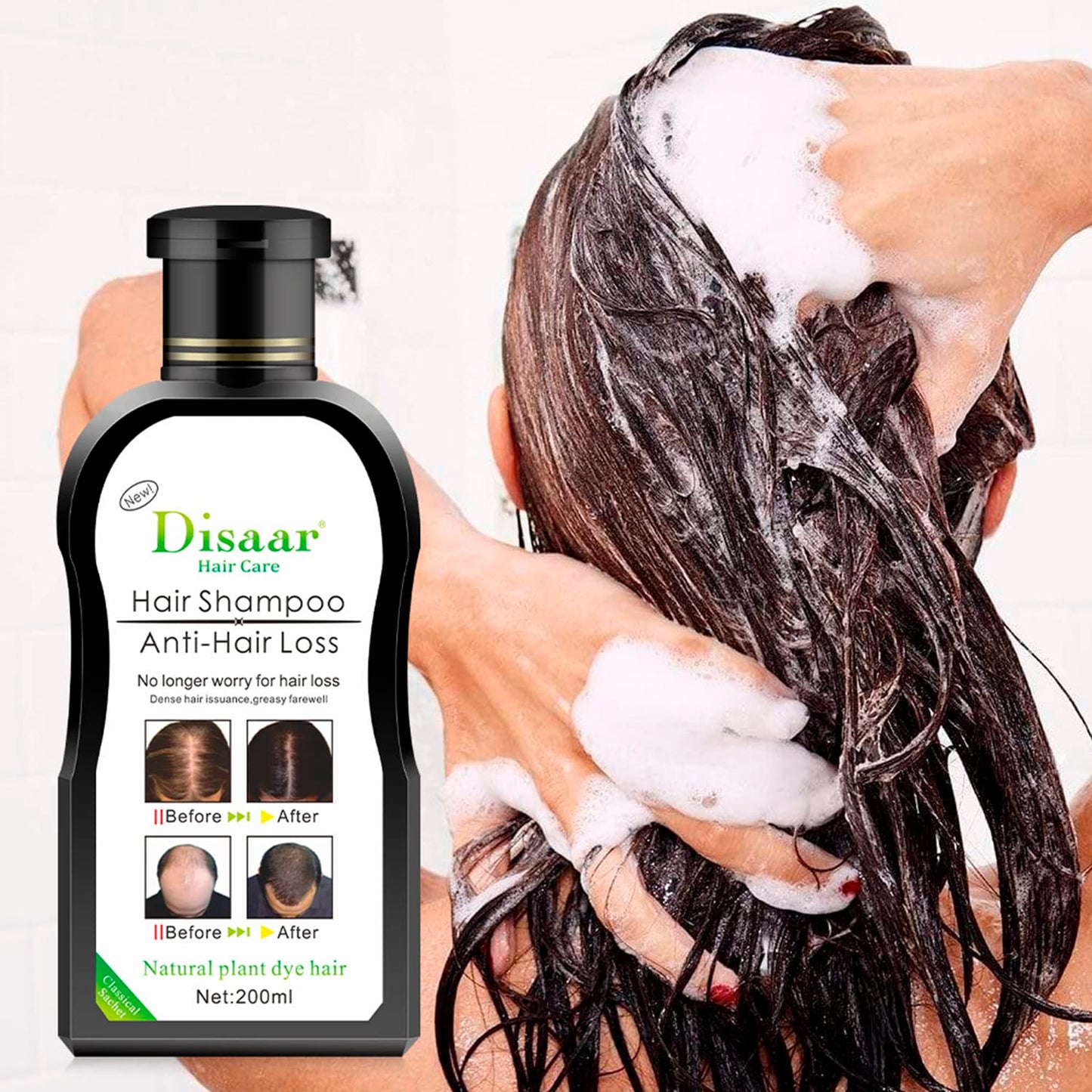 Disaar Natural Plant Dye Hair Shampoo Anti Hair Loss Hair Growth