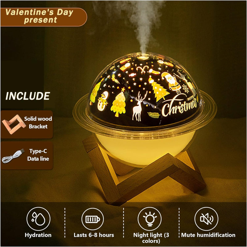 USB Portable Moon Lamp Night Lights With Mini Humidifier