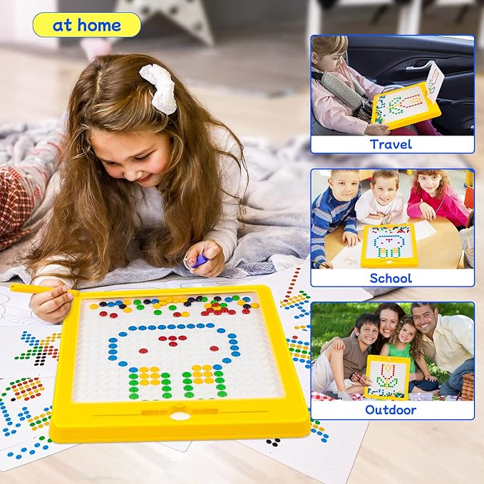 Magnetic Beads Doodle Drawing Board For Toddlers