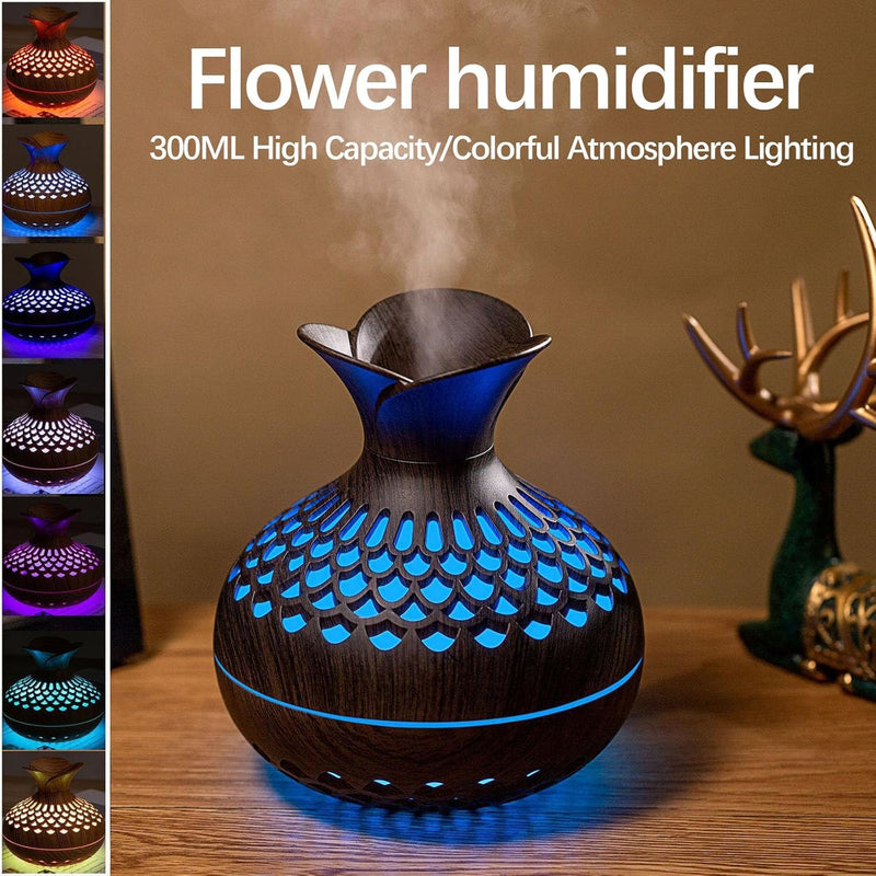 Colorful Night Light Hollow Out Humidifier Aromatherapy Humidifier Diffuser