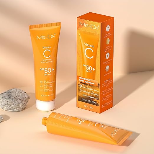 Me-On Vitamin C Brightening Sheer Sunscreen SPF 50+ Pa+++ Sunblock