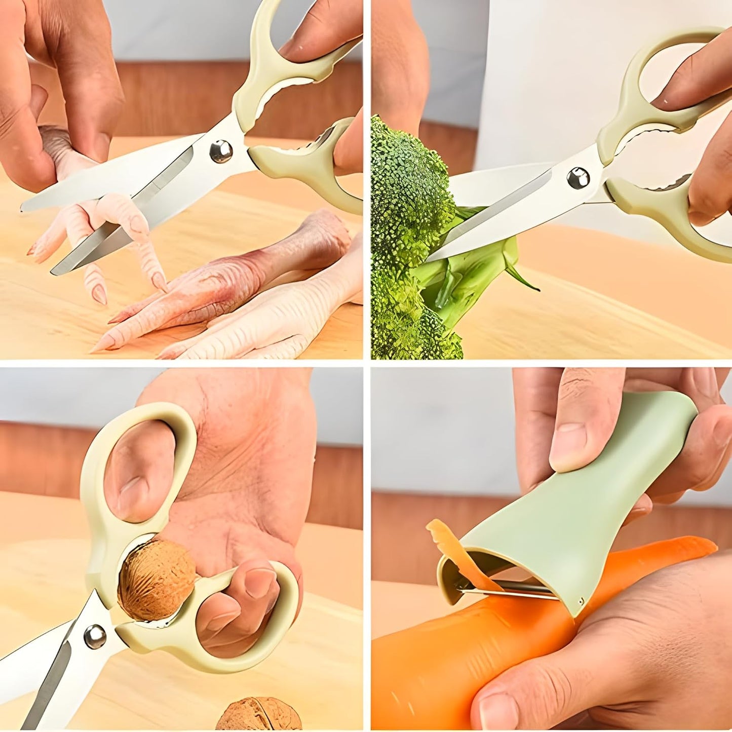 Multipurpose 2in1 Peeler And Scissors Set Kitchen Tool