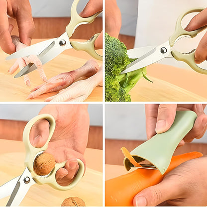 Multipurpose 2in1 Peeler And Scissors Set Kitchen Tool