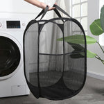 Foldable Rectangle Mesh Storage Laundry Basket