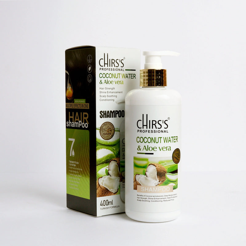 CHIRS'S Professional Coconut Water & Aloe Vera Shampoo 400ml