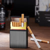 Cigarette Case With USB Electric Lighter Flameless BOX Windproof Moisture Proof Box