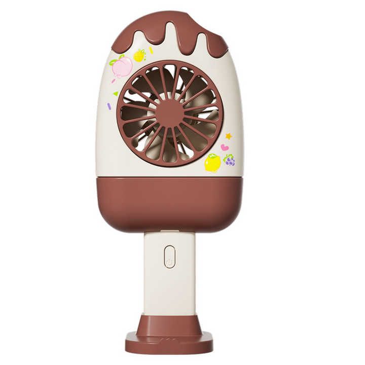 Portable Popsicle Ice Cream Design Mini Handheld Fan With 3 Adjustable Speed Rechargeable