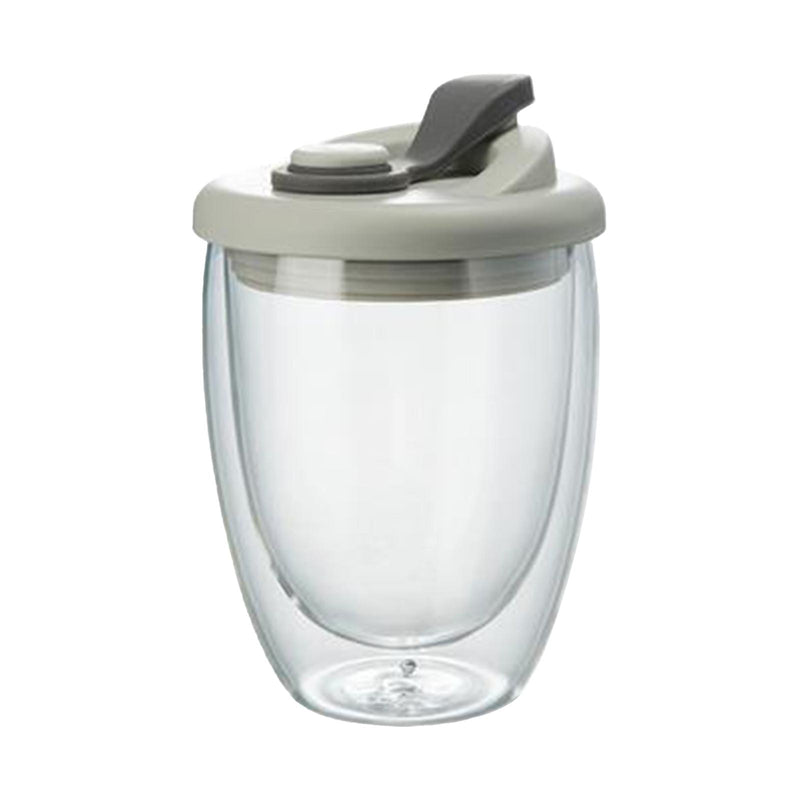 Double Wall Glass Mug With Lid