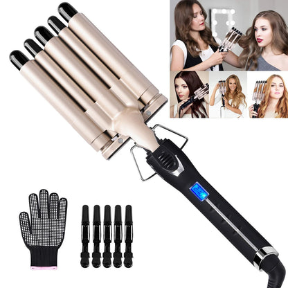 iFanze Curling Iron hair Curler Hair Straightener Hair Waver With Adjustable Temperature & LCD Display