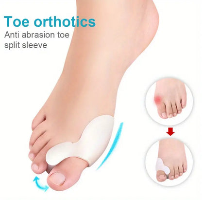 Silicone Thumb Heel Pain Pair Of Toe Splitter For Men & Women Soft Elastic Arc Adjuster For Day And Night Use