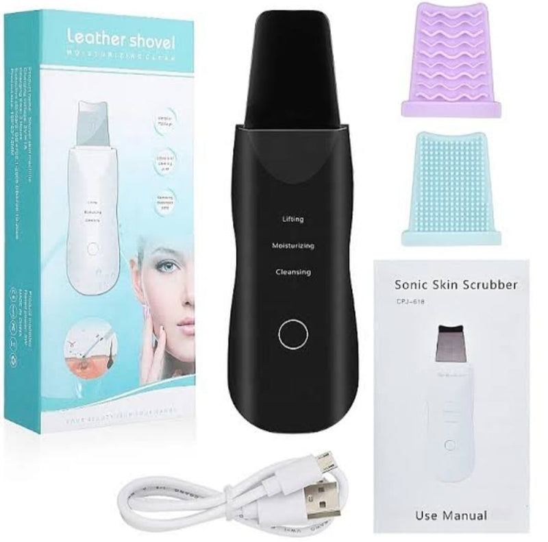 Rechargeable Ultrasonic Skin Scrubber Deep Face Cleaning Machine