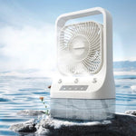 Mini Household USB Rechargeable Breeze Cooler Fan Head Adjustable With Water Spray Air Cooling