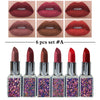 Heng Fang Diamond Glitter Matte Finish Casing Lipstick 6pcs Set