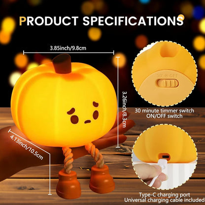 Cute Pumpkin Silicon LED Lamp