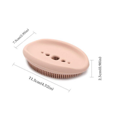 Multifunctional 2in1 Silicone Soap Box With Brush