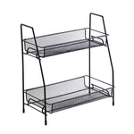 Multifunction Portable Double Layer Smart Stand Iron Shelf Rack Organizer