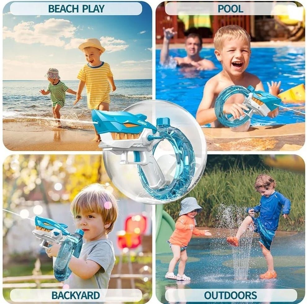 Rechargeable Electric Shark Spray Long Range Water Gun For Kid