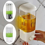 Wall Mounted Hand Press Soap Dispenser Shampoo Container