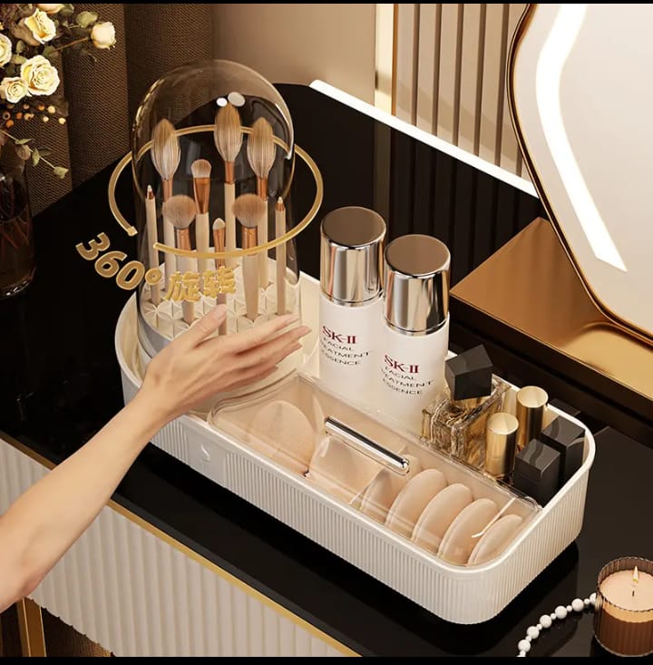 Large Capacity 360 Degree Rotating Plastic Makeup Organizer (Premium Quality)